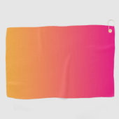 Roze en oranje verloop golfhanddoek (Horizontaal)