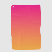 Roze en oranje verloop golfhanddoek (Voorkant)