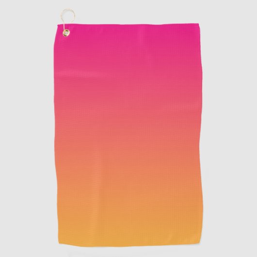 Roze en oranje verloop golfhanddoek (Voorkant)