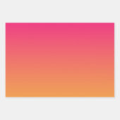 Roze en oranje verloop inpakpapier vel (Voorkant 3)