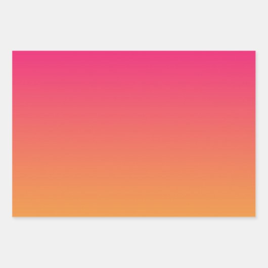 Roze en oranje verloop inpakpapier vel (Voorkant 2)