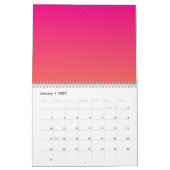 Roze en oranje verloop kalender (Jan 2027)