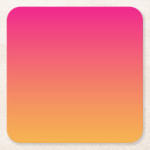 Roze en oranje verloop kartonnen onderzetters (Voorkant)