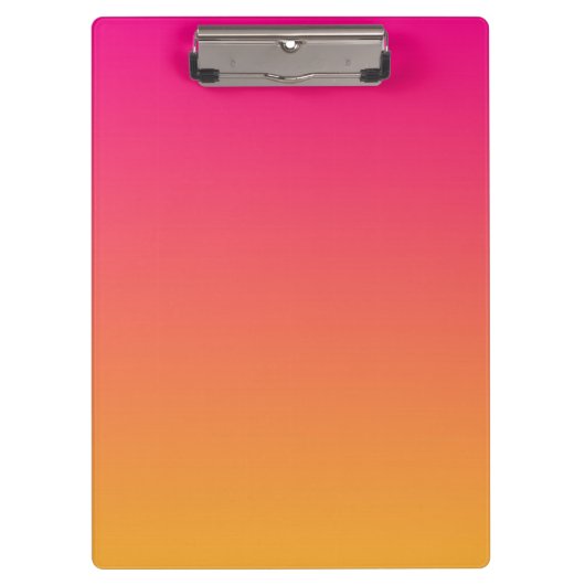 Roze en oranje verloop klembord (Voorkant)