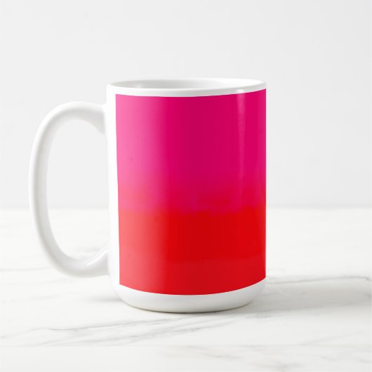 Roze en oranje verloop  koffiemok (Links)