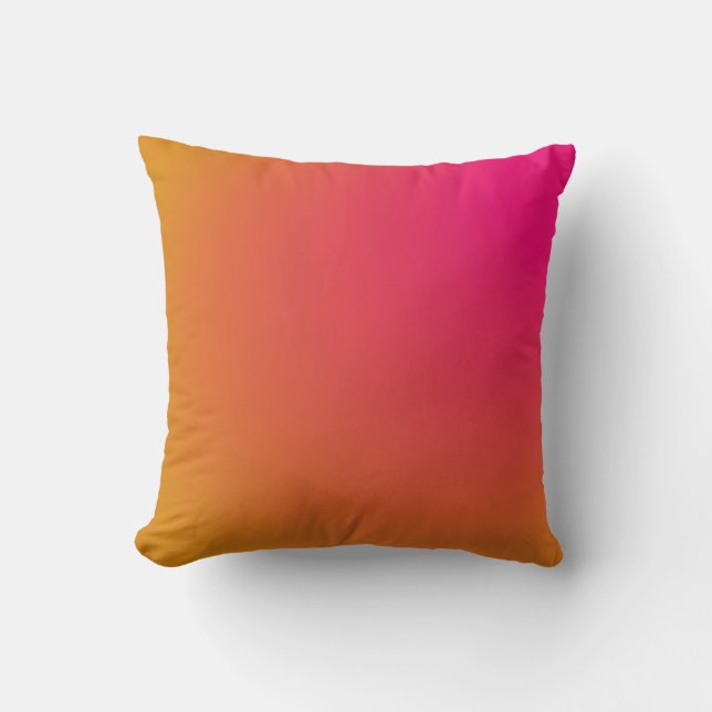 Roze en oranje verloop kussen (Voorkant)