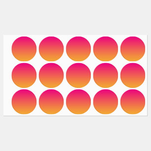Roze en oranje verloop labels