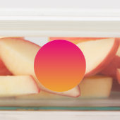 Roze en oranje verloop labels (Aangebracht)