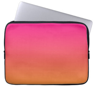 Roze en oranje verloop laptop sleeve