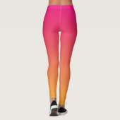 Roze en oranje verloop leggings (Achterkant)