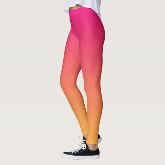 Roze en oranje verloop leggings (Links)
