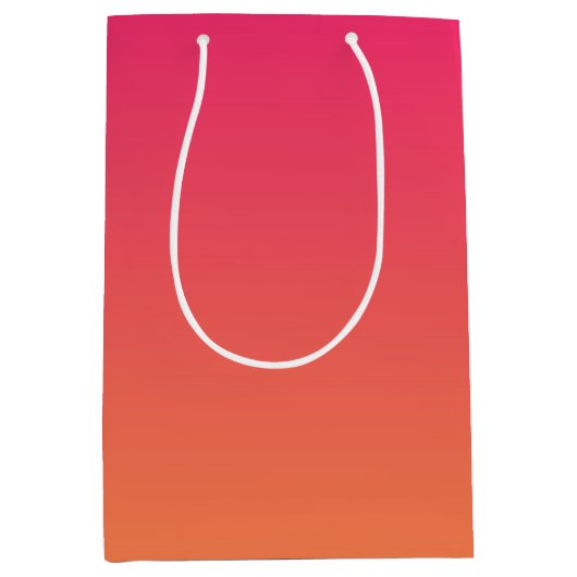 Roze en oranje verloop medium cadeauzakje (Voorkant)
