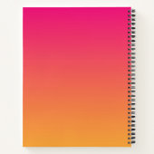 Roze en oranje verloop notitieboek (Achterkant)