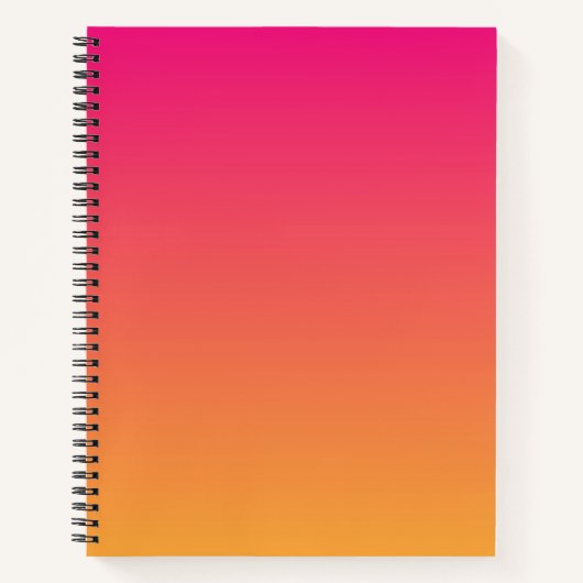 Roze en oranje verloop notitieboek (Voorkant)