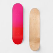 Roze en oranje verloop persoonlijk skateboard (Voorkant)