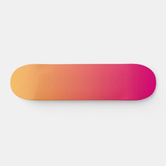 Roze en oranje verloop persoonlijk skateboard (Horizontaal)
