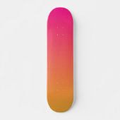 Roze en oranje verloop persoonlijk skateboard (Voorkant)