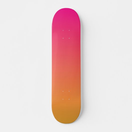 Roze en oranje verloop persoonlijk skateboard (Voorkant)