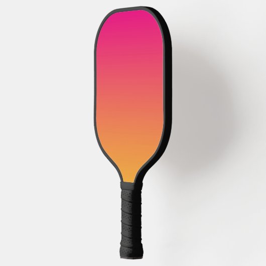 Roze en oranje verloop pickleball paddle (Links)