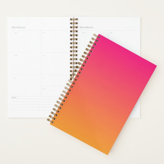 Roze en oranje verloop planner (Display)