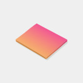 Roze en oranje verloop post-it® notes (Schuin)