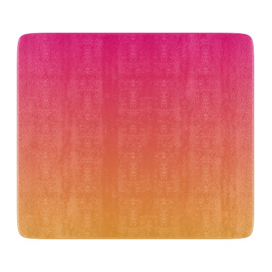 Roze en oranje verloop snijplank (Voorkant)