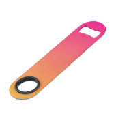 Roze en oranje verloop speed flessenopener (Voorkant Gekanteld)