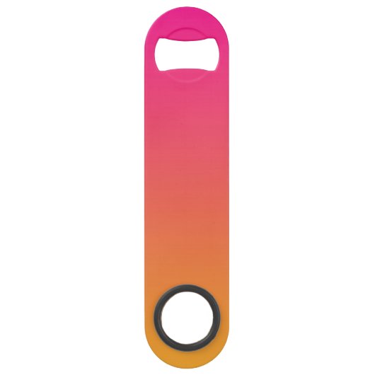 Roze en oranje verloop speed flessenopener (Voorkant)