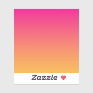 Roze en oranje verloop sticker