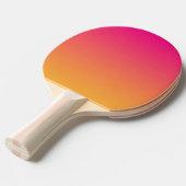 Roze en oranje verloop tafeltennisbatje (Voorkant Gekanteld)