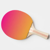 Roze en oranje verloop tafeltennisbatje (Zijkant)