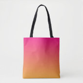 Roze en oranje verloop tote bag (Voorkant)
