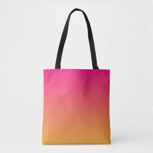 Roze en oranje verloop tote bag (Voorkant)
