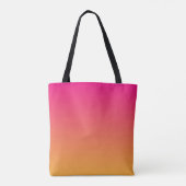 Roze en oranje verloop tote bag (Achterkant)