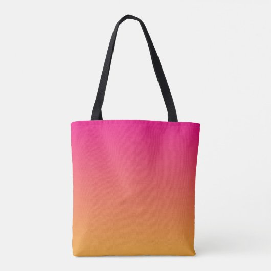 Roze en oranje verloop tote bag (Achterkant)