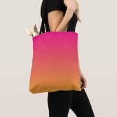 Roze en oranje verloop tote bag (Dichtbij)