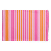 Roze en oranje verticale strepen ontwerp Kussensloop (Achterkant)