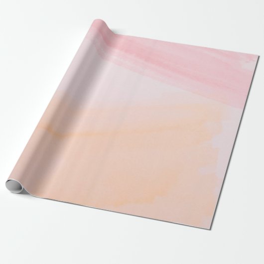 Roze en oranje verven cadeaupapier (Uitgerold)
