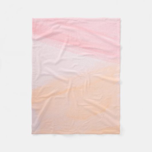 Roze en oranje verven fleece deken (Voorkant)