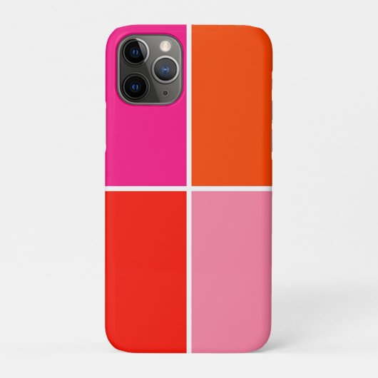 Roze en Oranje vierkanten Case-Mate iPhone Case (Achterkant)