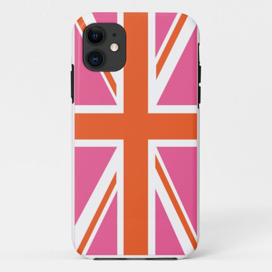 Roze en Oranje vlag van de Unie Case-Mate iPhone Case (Achterkant)