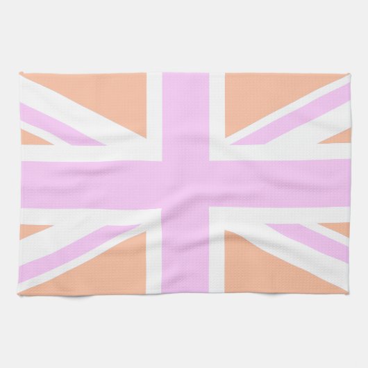 Roze en Oranje vlag van het Verenigd Koninkrijk /  Theedoek (Horizontaal)