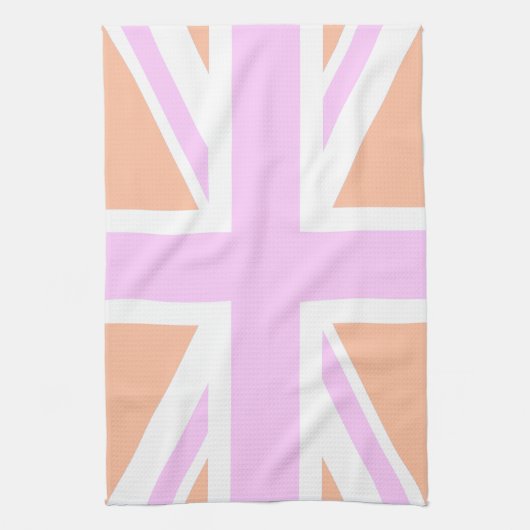 Roze en Oranje vlag van het Verenigd Koninkrijk /  Theedoek (Verticaal)