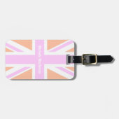 Roze en Oranje vlag van het Verenigd Koninkrijk/Un Bagagelabel (Voorkant horizontaal)