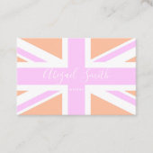 Roze en Oranje vlag van het Verenigd Koninkrijk /  Visitekaartje (Voorkant)