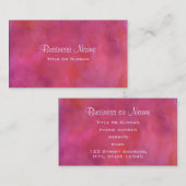Roze en Oranje Waterverf Achtergrond Visitekaartje (Voorkant / Achterkant)