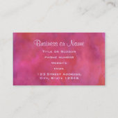 Roze en Oranje Waterverf Achtergrond Visitekaartje (Achterkant)