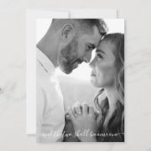 Roze en Oranje Waterverf Het Berichten van de Foto Kaart (Achterkant)