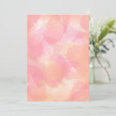 Roze en Oranje Waterverf Kaart (Staand voorkant)