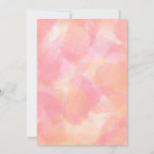 Roze en Oranje Waterverf Kaart (Achterkant)